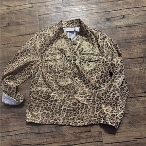 Chico's Animal Print Faux Fur Vest